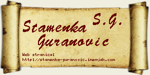 Stamenka Guranović vizit kartica